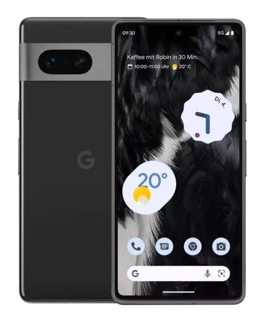 Google Pixel 7 5G Dual SIM 128 GB schwarz Smartphone Hervorragend refurbished