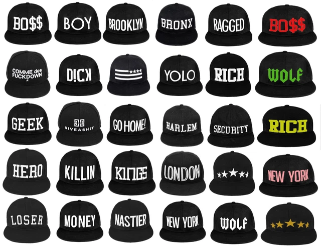 Bambini Taglia Cappello Baseball Snapback Bad Hair Day Yolo Smanettone New York