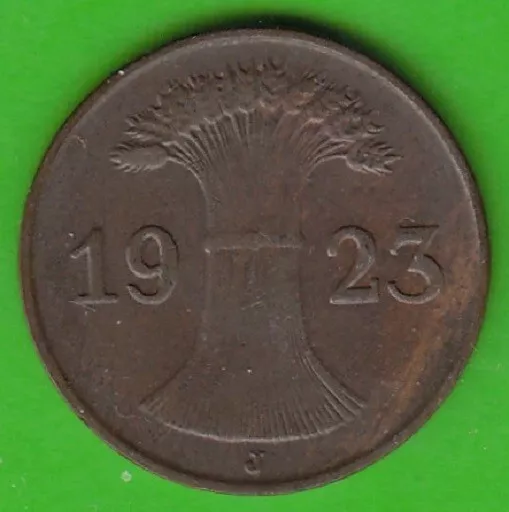 Münze Pfennig 1 Rentenpfennig 1923 J gutes sehr schön seltener nswleipzig
