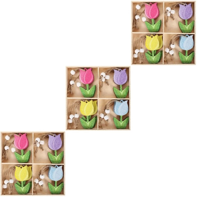 3 scatole ritagli leggeri per tulipani primavera festa della mamma ritagli da appendere tulipani