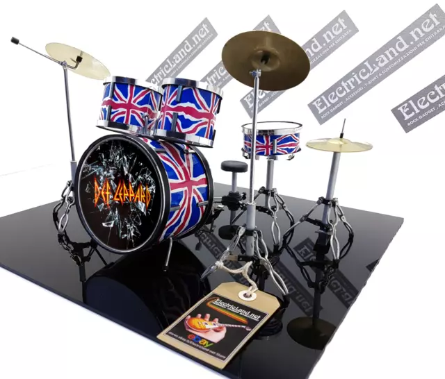 Mini Drum set Def Leppard tribute scale model 1:4 miniature collectible gadget