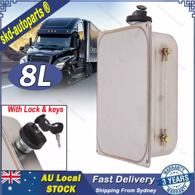 8L Air Diesel Heater Fuel Tank Oil W/ Lock Stainless Steel Fit For Car Truck VAN