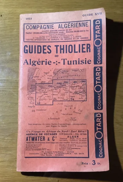 Guide Thiolier Algerie-Tunisie 1933.