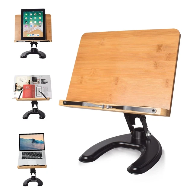 Book Stand Height Adjustable Eye-Level,  Desk Book Stand Metal Reading...
