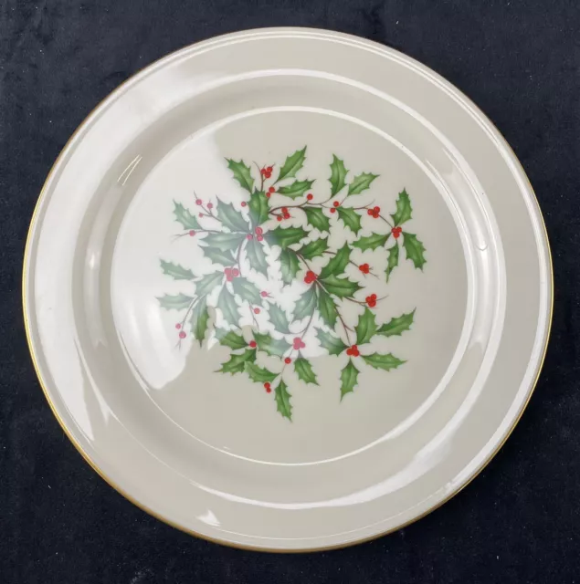 Lenox Holiday Presidential Special Dinner Plate Vintage Christmas Gold Trim