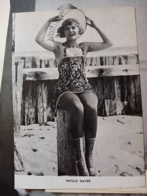 Xm27 Ephemera Film Book Picture Actress Phyllis Haver