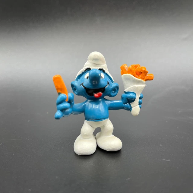 Figurine Schleich Schtroumpf En PVC - Modèle HIP-HOP (PUB Malteser) - Vintage 1983 - 5 Cm