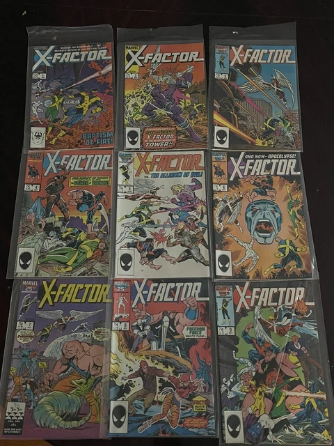 Marvel Comics  X-FACTOR # 1-9 RUN LOT (1986), MARVEL MULTIPLE 1ST APP. Key Issue