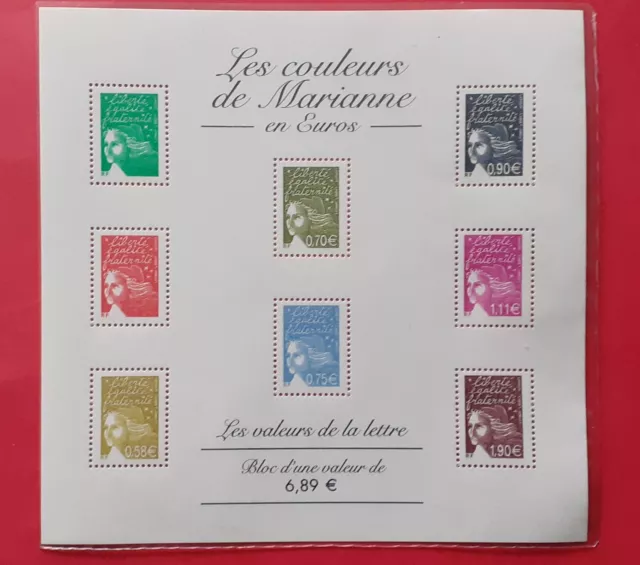 Timbre France Bloc Feuillet Neuf N°67  Les Couleurs De Marianne (2004).