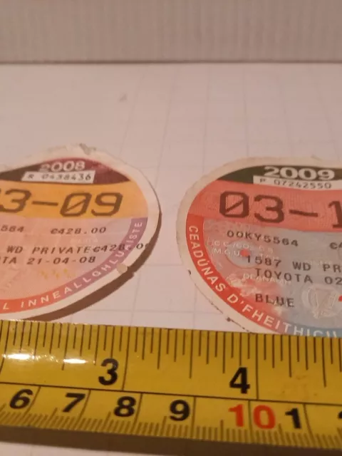 2009 /2010 Expired Vintage rare collectable Irish car tax disc