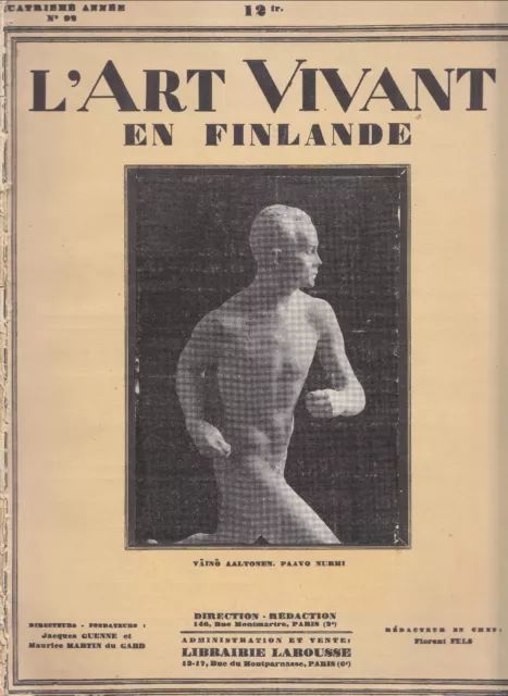1928 “L’Art Vivant En Finlande” Saarinen Jean Sibelius Special Finland Issue