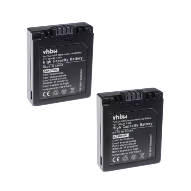 2x BATTERIE pour PANASONIC Lumix DMC-FZ10 EG FZ10EG-K S