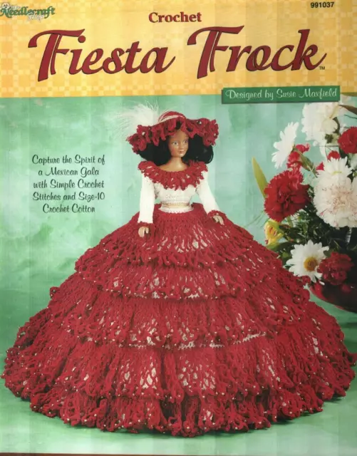 New Fiesta Frock Fashion Doll Dress The Needlecraft Shop Crochet Pattern Book