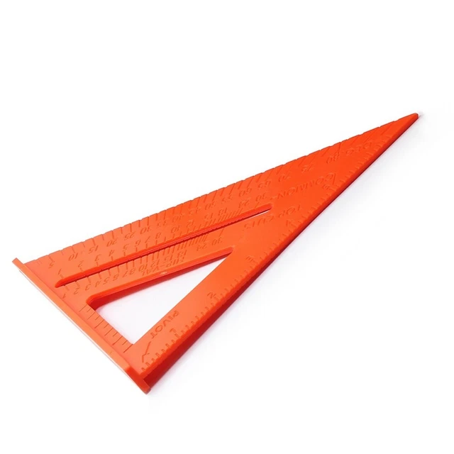 1 pezzo righello triangolare misuratore Orange Plactics 182*186*260 mm 7 pollici fai da te