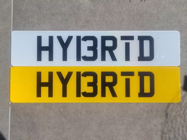 HYBRID cherished number plate (HY13RTD) Plug-in Hybrid - Petrol Electric - Prius