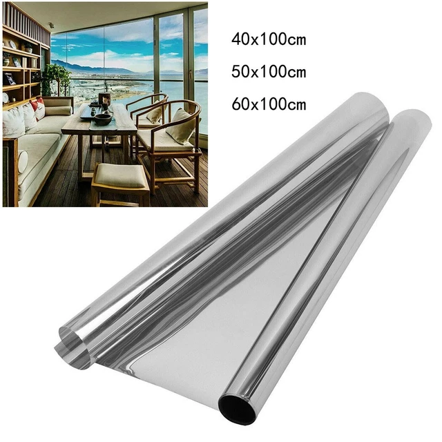1*Heat Insulation Mirror Film Glass Sticker Reflective UV Solar OfficeInsulation