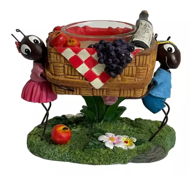 Yankee Candle Tealight Holder ANTS PICNIC Leaving with the Picnic Basket