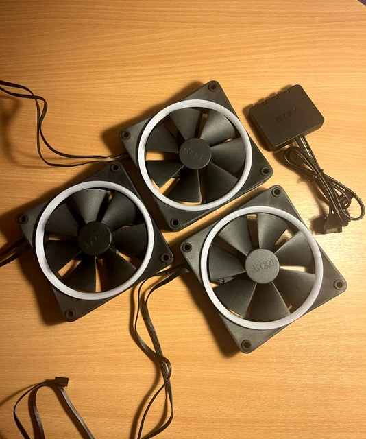 Nzxt Computer Fans NZXT F120 RGB 120mm PC Case Fans Triple (RGB Controller Included ...
