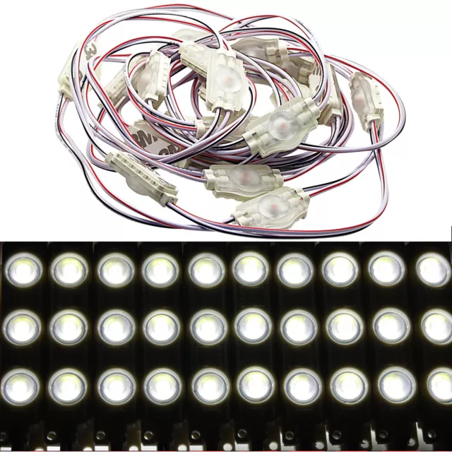 20X LED 1X Chaîne Module Blanc 12V Étanche Technique de Publicité Éclairage