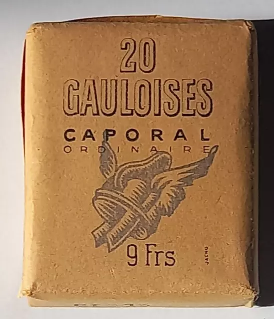 Ancien paquet cigarettes vintage GAULOISES caporal troupe  plein sans blister