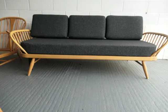 Cushions & Covers Only. Ercol Studio Couch/Daybed. Charcoal Grey Stitch £50 off