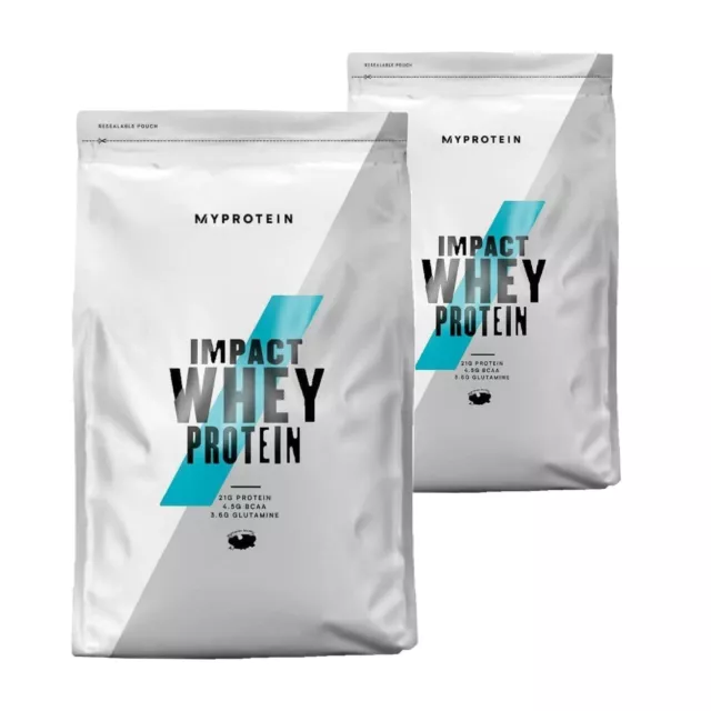 26,95€/kg Myprotein Impact Whey Protein Eiweiss (2 x 1000g Beutel)