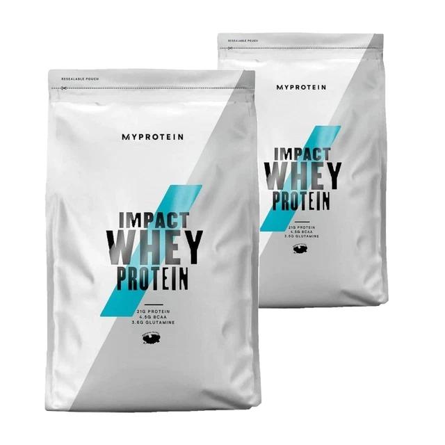 27,75€/kg Myprotein Impact Whey Protein Eiweiss (2 x 1000g Beutel)