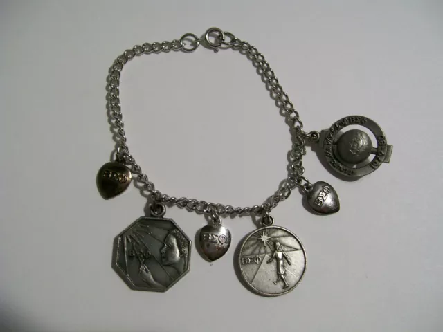 Vintage BETA SIGMA PHI College Sorority Charm Bracelet, 1970s