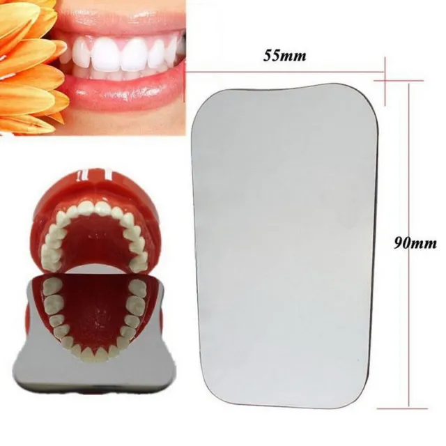 Dental Intraoral Photographic Glass Mirror 2sided Rhodium Occlusal