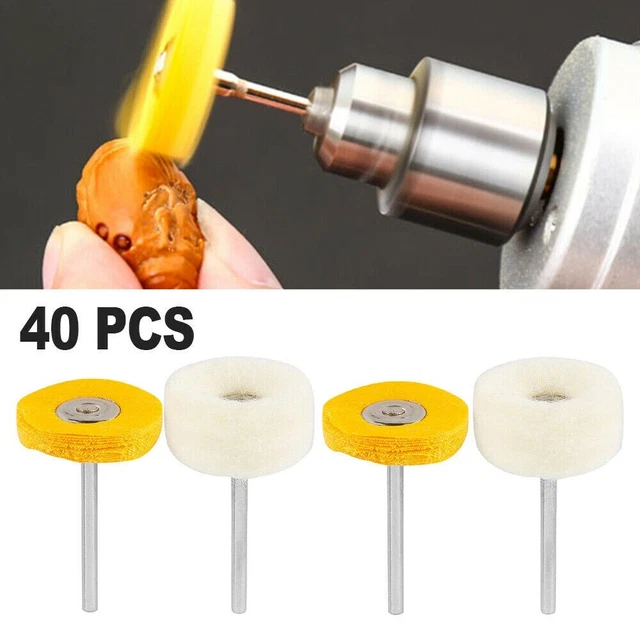 40PCS POLISHING MOP Wheel Buffing Pad For Rotary Tool Polish Drill Hand