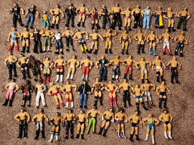 Huge Wrestling Figure Lot Of 65 WWE Ruthless Aggression WWF WCW ECW Classic 00s