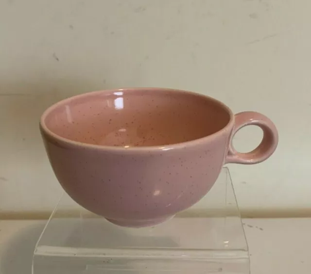 MCM Taylor Smith Taylor Pebbleford Pink Flat Cup by Gilkes Made in USA Vintage