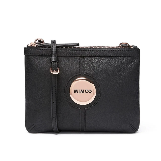 MIMCO MIM COUCH Bag Black Rose Gold Cross body bag wallet 100