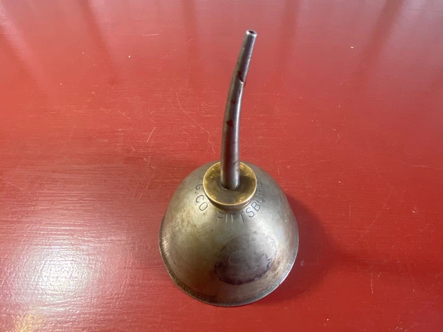 VINTAGE GEM Mfg. Co THUMB PRESS OILER OIL CAN PITTSBURGH  PA OIL CAN