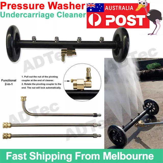 Under Car Pressure Washer Undercarriage Cleaner Underbody Wash Broom Set 4000PSI