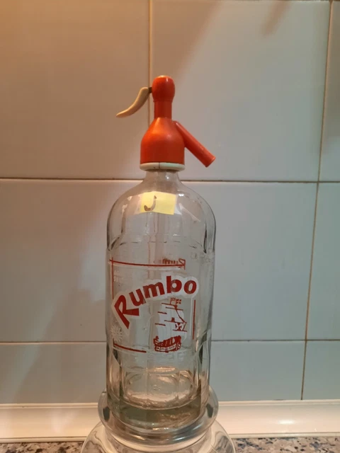 SIPHON RUMBO (J) SODA colección  AGUA DE SELTZ botella de cristal SIFON clásico