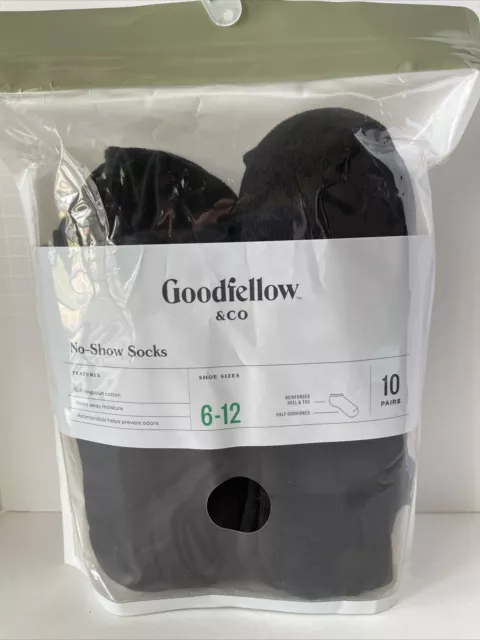 Goodfellow & Co ringspun cotton blend NO SHOW SOCKS Men's 6-12