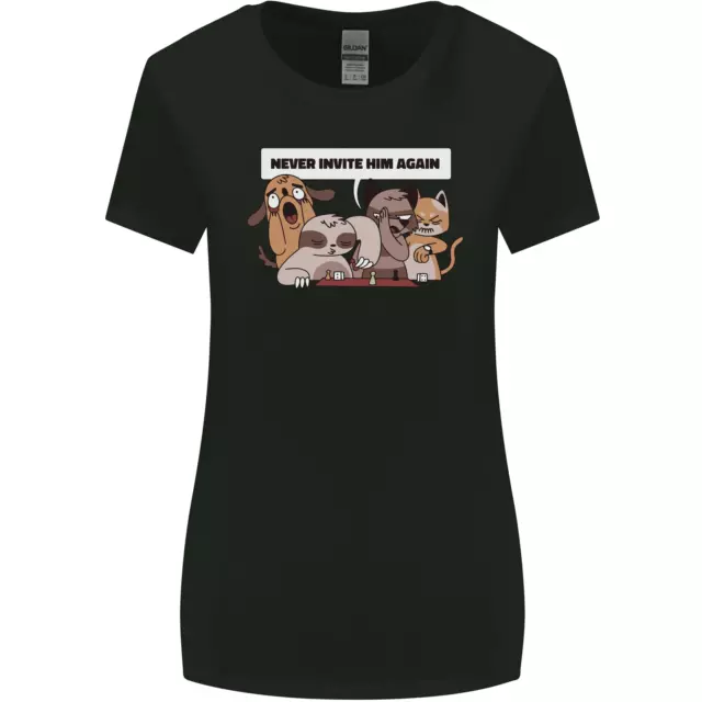 Sloth Board Games Funny Womens Wider Cut T-Shirt