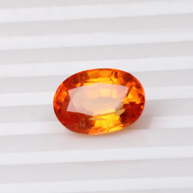 Natural Orange Sapphire Ceylon 3.70 Ct Oval Cut Loose Certified Gemstone