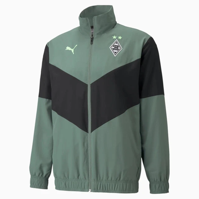 Puma BMG Borussia Mönchengladbach Prematch Jacke 2022 Olive Gr. S M L XL XXL