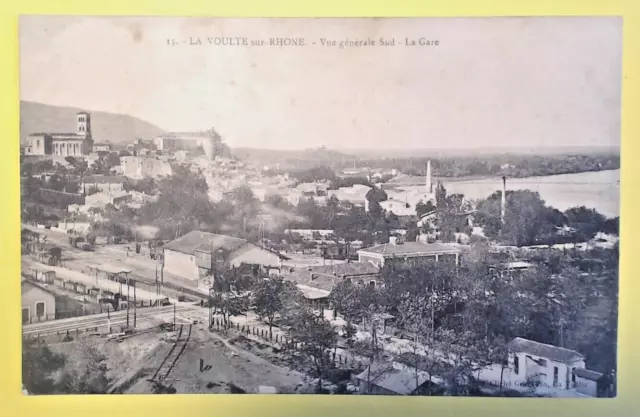 CPA 07 -LA VOULTE -sur-RHONE - VUE GENERALE SUD - LA GARE - ..ref. CV 48