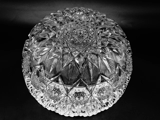 American Brilliant Cut Glass 8"  Bowl 7
