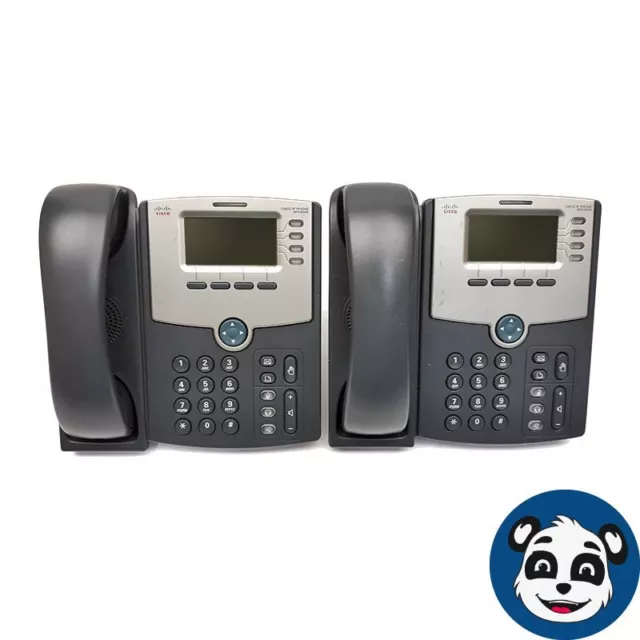 Lot of 2 - Cisco SPA504G. 4-Line Display IP Phone w/Stand. No Cords/AC