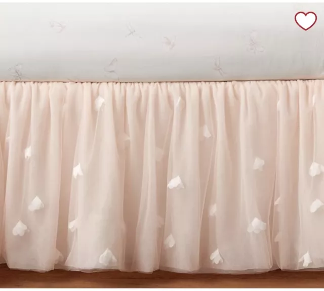 Monique Lhuillier For Pottery Barn Kids Pink Ethereal Bed Skirt Tulle Crib