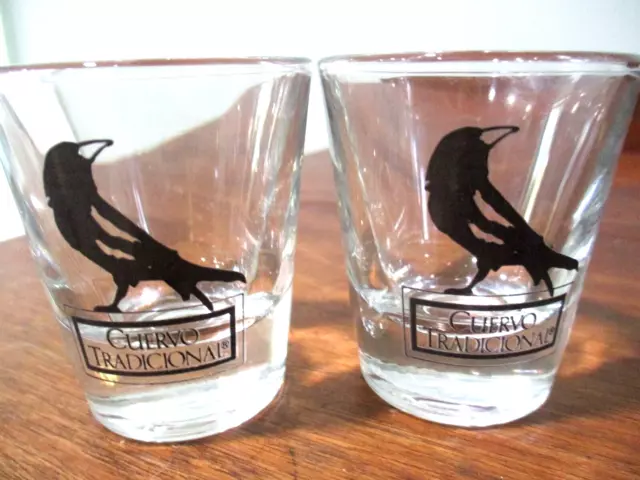 black crow advertising promo  Jose Cuervo traditional Tequila shot glasses