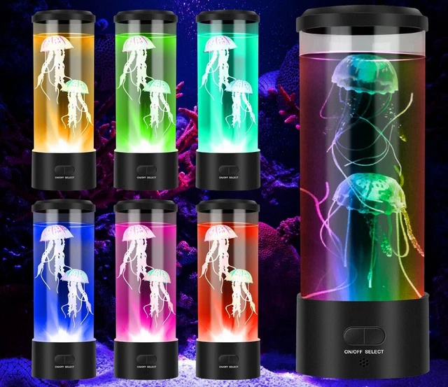 Jellyfish Lava Decoration Lamp Mini Electric Multicolor LED Aquarium Night Light