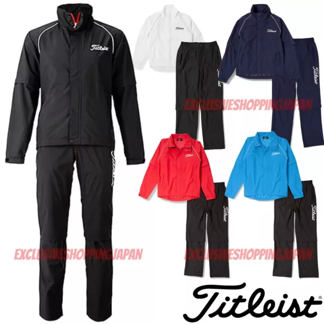 Titleist Golf Rain Jacket + Pants Waterproof 2-Way Mens Rain Suit Wear 5 Color