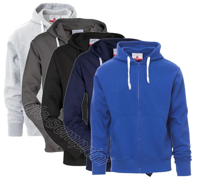 Felpa Maglia Con Cappuccio Zip Cappuccio Payper Portland In Cotone Uomo