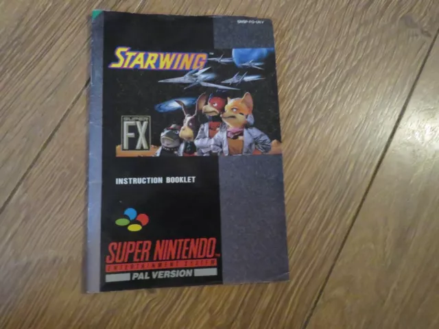 Starwing - Nintendo Snes - Manuale