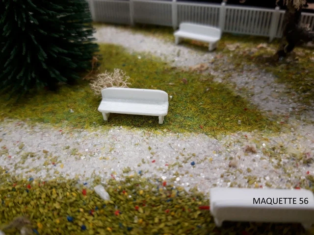 Lot De 10 Bancs Miniatures 1:87 Pour Maquette De Train – Fabrication Artisanale, Coloris Réaliste, Ambiance Ferroviaire